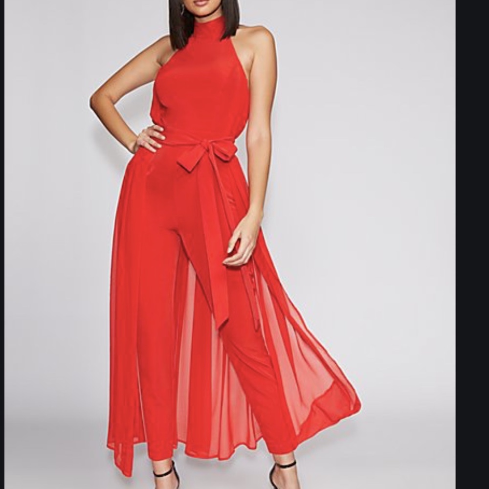 Chiffon Cape Jumpsuit, Size 1X